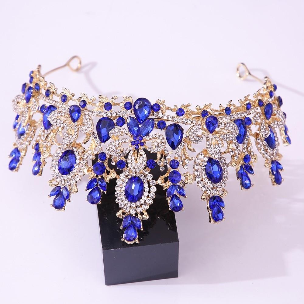 Luxurious Bridal Tiara Exquisite Baroque Headpiece Crystal Crown  Birthday Party