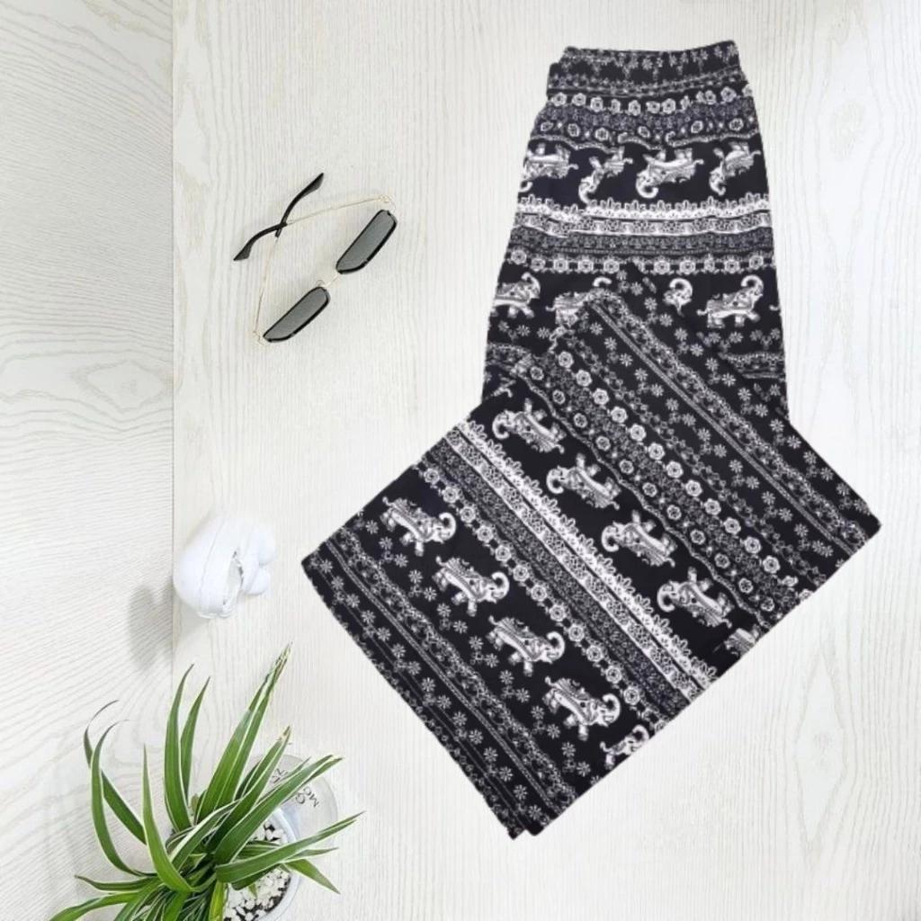 Elephant Pants Adjustable Elastic High Waistband Strap Loose Leg Unisex Man Women Print Thailand Casual Streetwear Beach Bohemian Retro Vintage