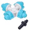 50Set 4 Outlet Water Nozzle Kit Atomizing Sprinkler Garden Irrigation Accessory Lake Blue