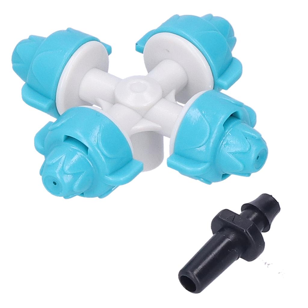 50Set 4 Outlet Water Nozzle Kit Atomizing Sprinkler Garden Irrigation Accessory Lake Blue