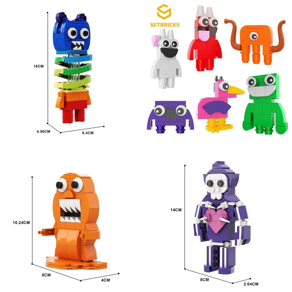 Baban Kindergarten Building Blocks Season 3 Green Monster Doll Garden Handicraft Baban Playground Building Blocks Toy