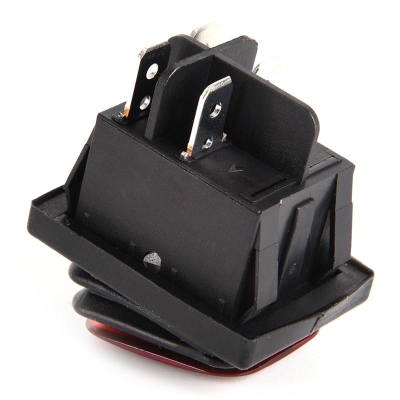 Waterproof 4 Pin 12V Led Rocker Toggle Switch Momentary Car Boat Marine On-Off