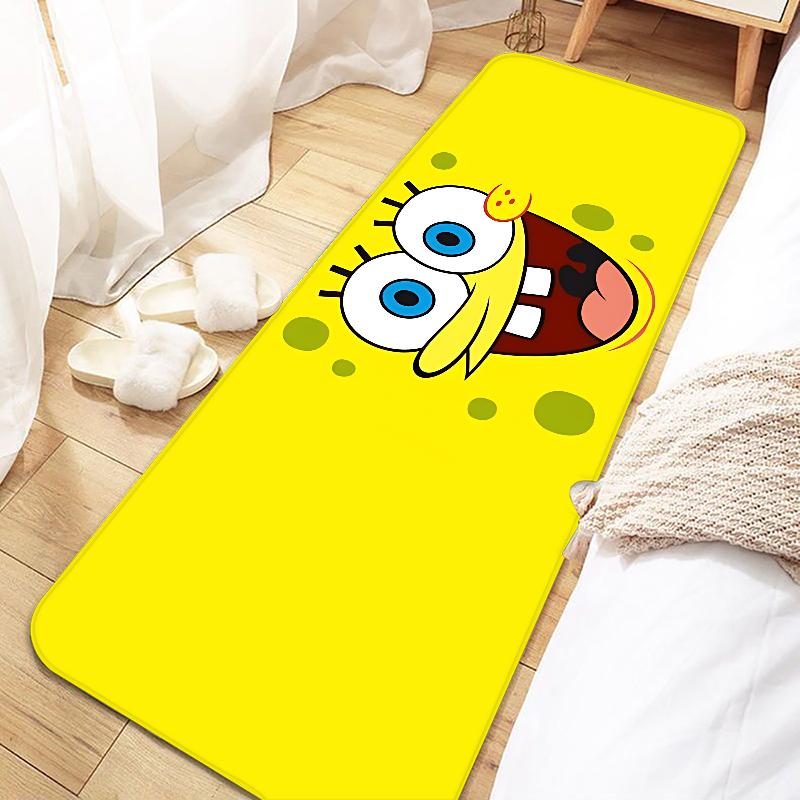 Cute SpongeBobs Cartoon Door Mat Entrance Non-slip Washable Kitchen Carpet Living Room Hallway Rugs Bathroom Bath Door Mats