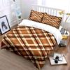 Brown and beige plaid. Bedding sets Duvet cover sets Duvet covers Pillowcases(1* Duvet Cover 2* Pillowcases without duvet insert)