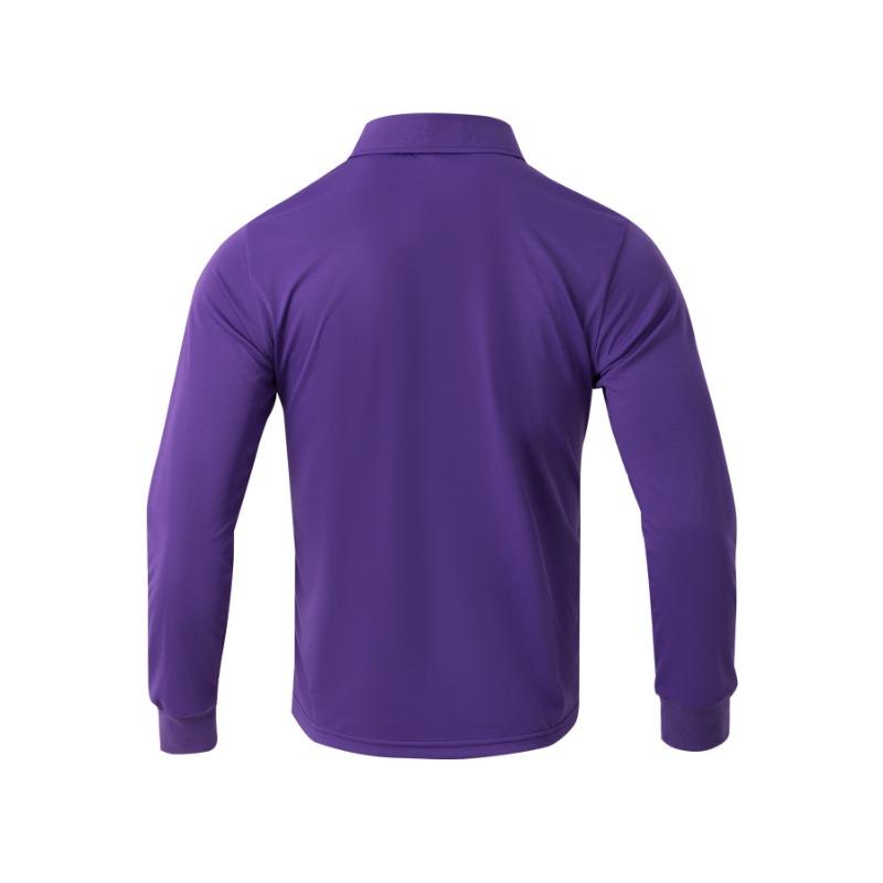 Mens Long Sleeve Casual Solid Color Polo Shirt Plus Size