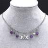 Triple Moon Goddess Pentagram Necklace Stainless Steel Witch Pagan Mysterious Hecate Women's Accessories Jewelry Luna Collar
