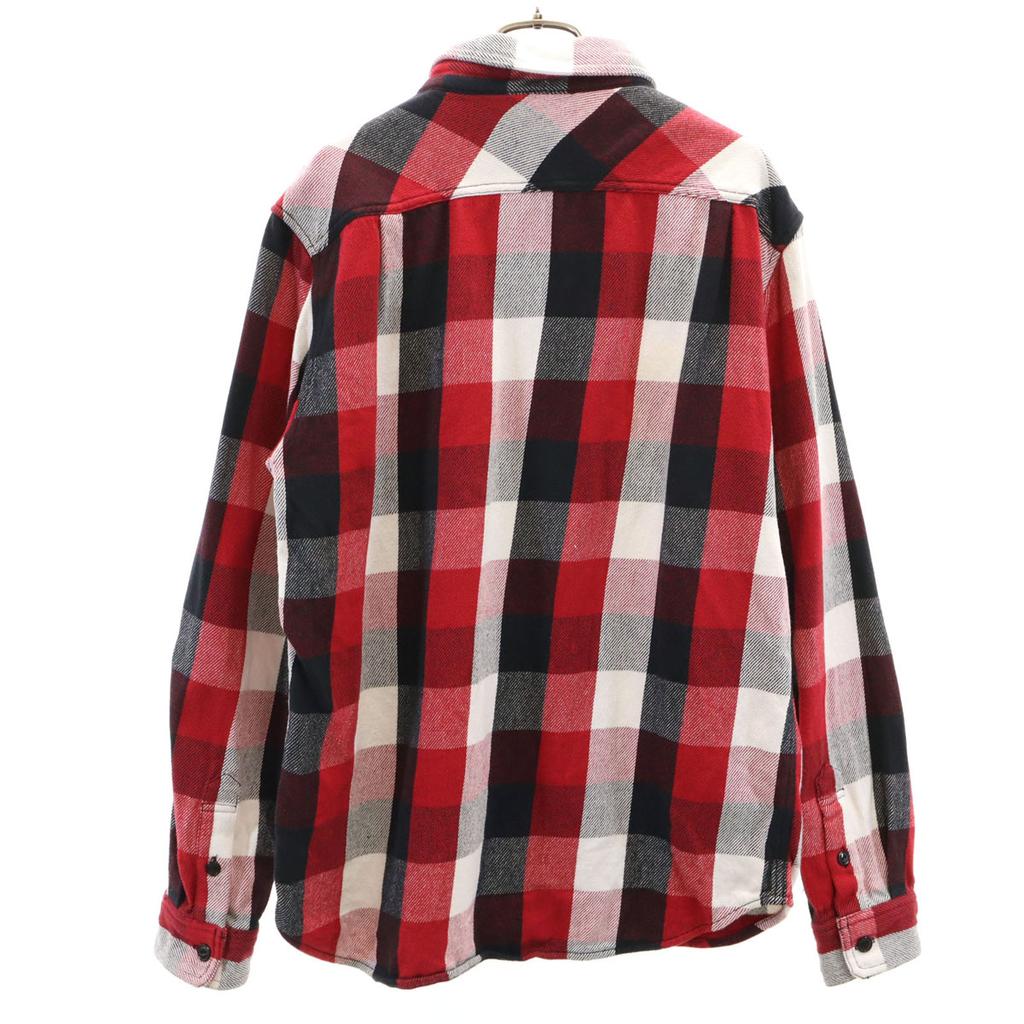 XLARGE Check Pattern Long sleeve Heavyweight Flannel shirt L Red Men's Used