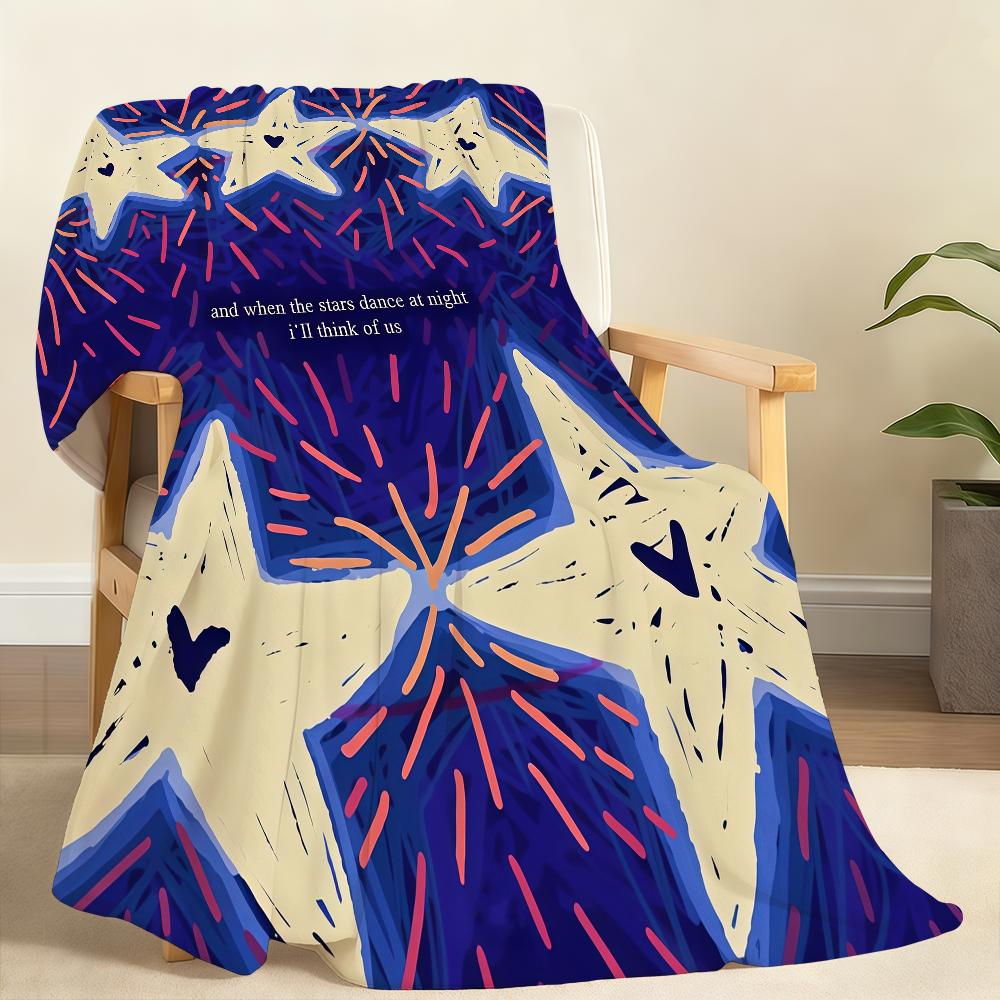 Fun star pattern Blanket Soft Throw Blanket for Home Bedroom Bed Sofa Picnic Travel Office Rest Cover Blanket Gift