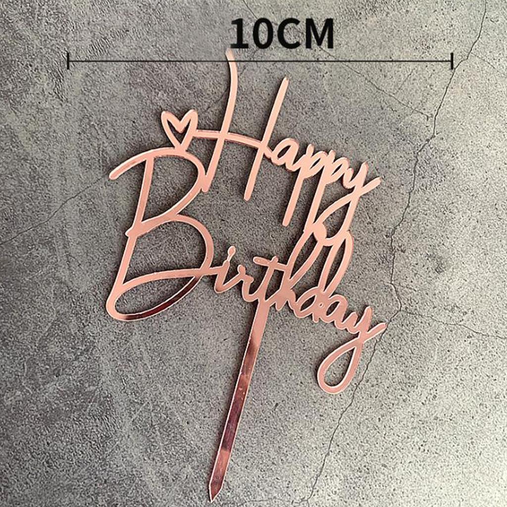 Personalized Wedding Happy Birthday Party Supplies Acrylic Cake Topper Insert Card Cake DIY Decoration Acrylic
