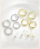 Cubic Zirconia Circle Hoop Earrings For Women, 3pcs Stack Set Earring, Cartilage Earring Multiple Piercing Jewelry