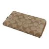 Coach Zip Around 17 Classic Monogram Coated Canvas Coin Purse ID Card Holder Wallet Women Wallet Khaki 88913-IME74