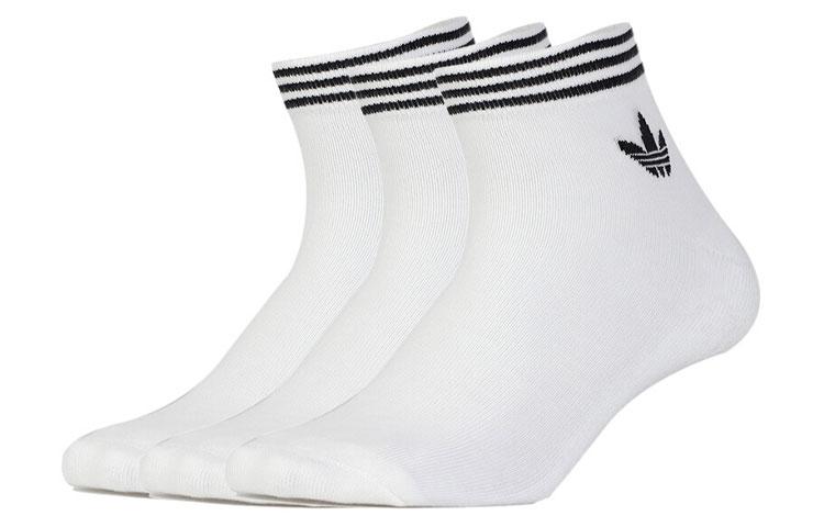 Adidas Originals Trefoil striped ankle socks (pack of three) EE1152 M