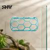 Pet Snake Stress Relief Reptile Honeycomb Climbing Shelf, Suction Cup Tunnel Hide, Rest Platform Perch for Ball Python, Lizard, Bearded Dragon, Gecko