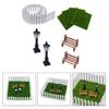 9Pieces Artificial Grass Mini Garden Decorations Landscape for Dollhouse