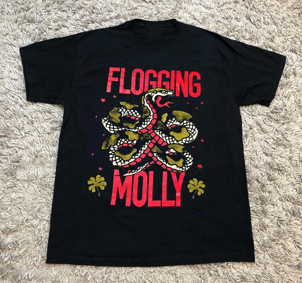 Группа Flogging Molly Змея-моряк Черная Все размеры Подарок Футболка для фаната Унисекс Футболка L