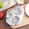 3 In 1 Egg Slicer 3-Way Boiled Eggs Slicers Stainless Steel Food Processor Fruit Vegetable Manual Slicers Kitchen Chopper Tool
