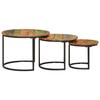 VidaXL Tables gigognes 3 pcs bois massif de récupération 353902