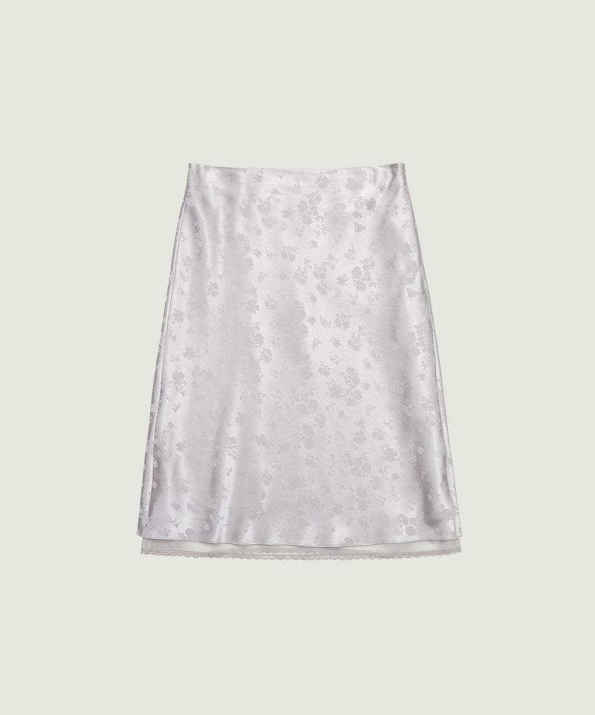 Grove Melrose Satin Midi Skirt (2Color)
