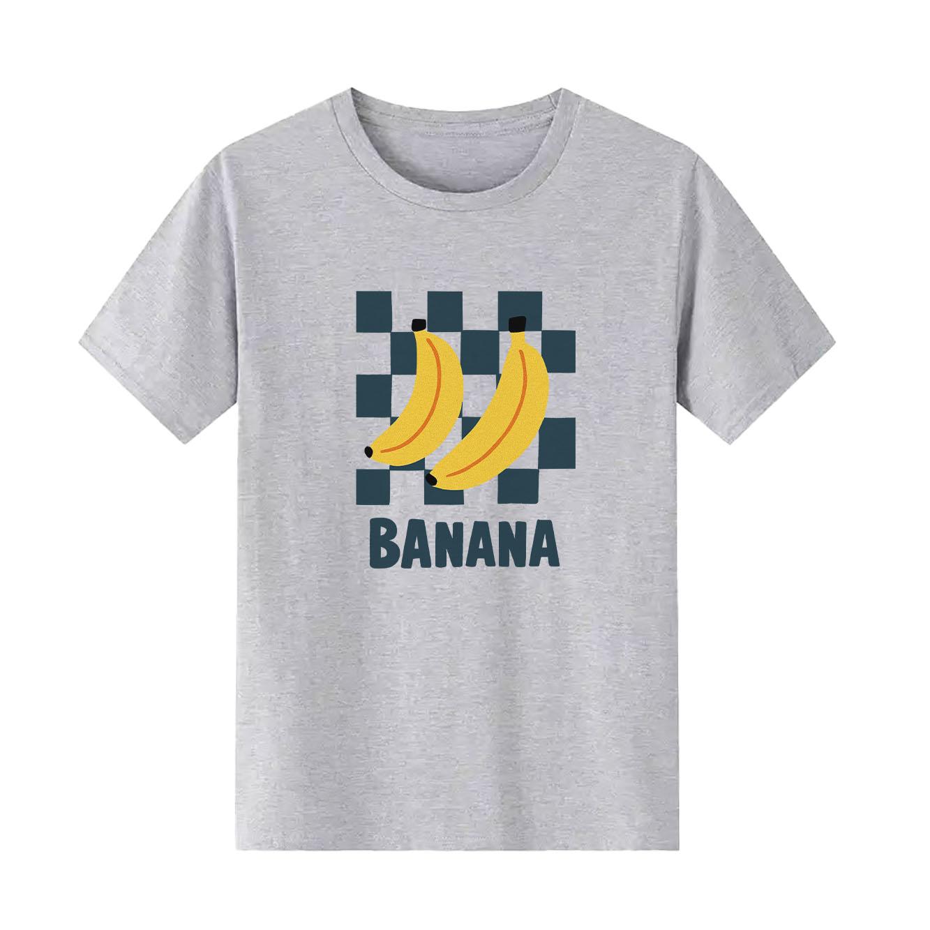 

Retro BANANA Banana Printed Short Sleeve Round Neck SpringSummer Versatile Fashion Womens Tshirt 4XL
