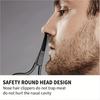 1PC Silver Mirror Light Black Round Head Safety Nose Hair Scissors Neutral Stainless Steel Scissors