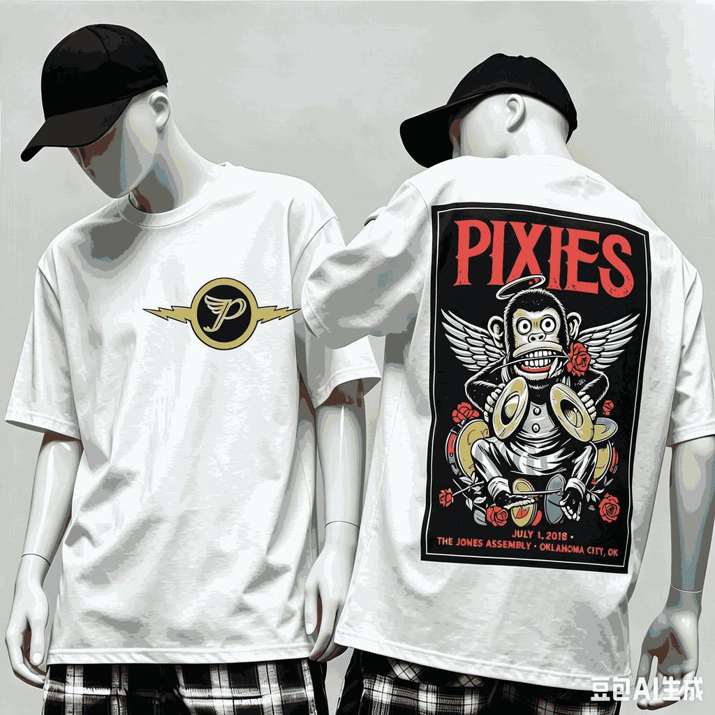Pixies Für Fan Geschenk T-Shirt Unisex Unisex Harajuku Oversized Unisex Kurzarm Streetwear Hohe Qualität Paare Bequem Klassisch