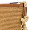 Marni Marcel Woven Design Embroidered Logo Nylon Tote Crossbody Shoulder Bag Women Bags Beige Brown PHMO0011U1P386000M50