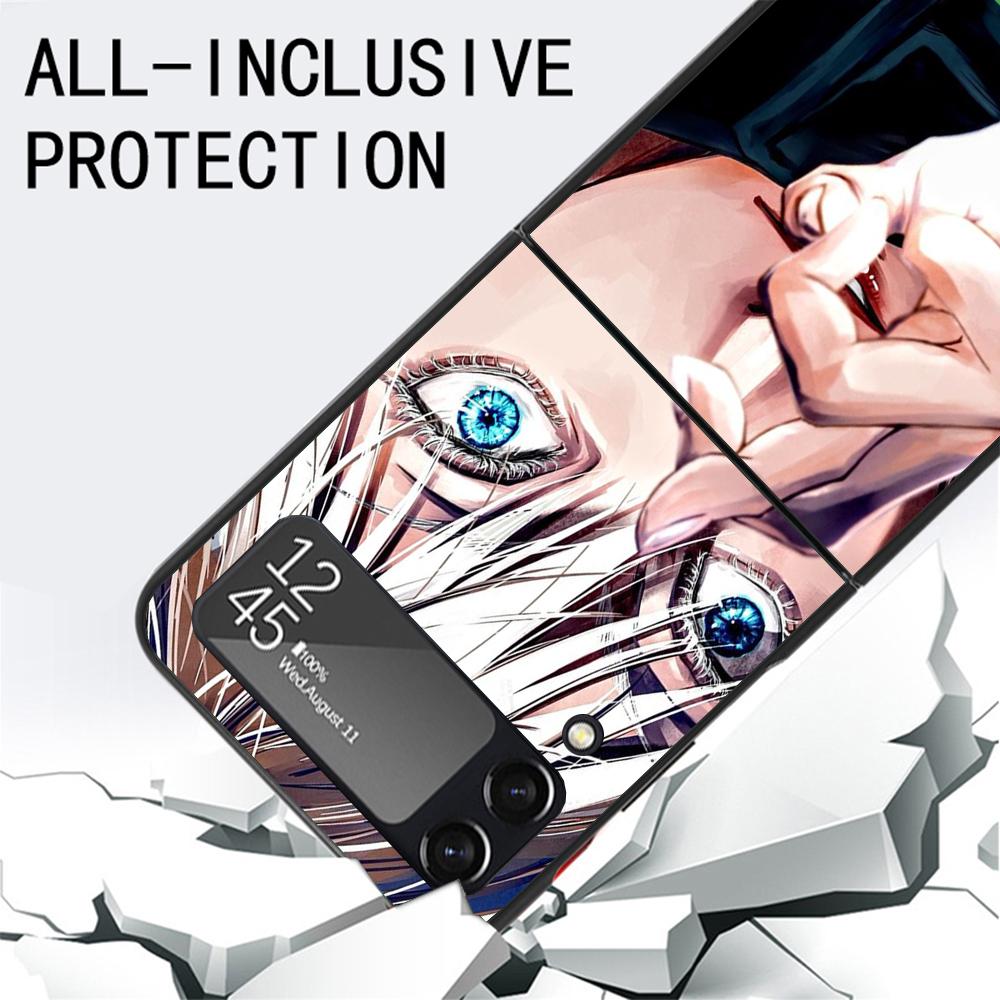 Kaisen J-Jujutsu Gojo Satoru Phone Case For Samsung Galaxy Z Flip3 Flip4 Flip5 Flip6 Flip7 For Z Flip 7 6 5 4 3 5G Hard Folding