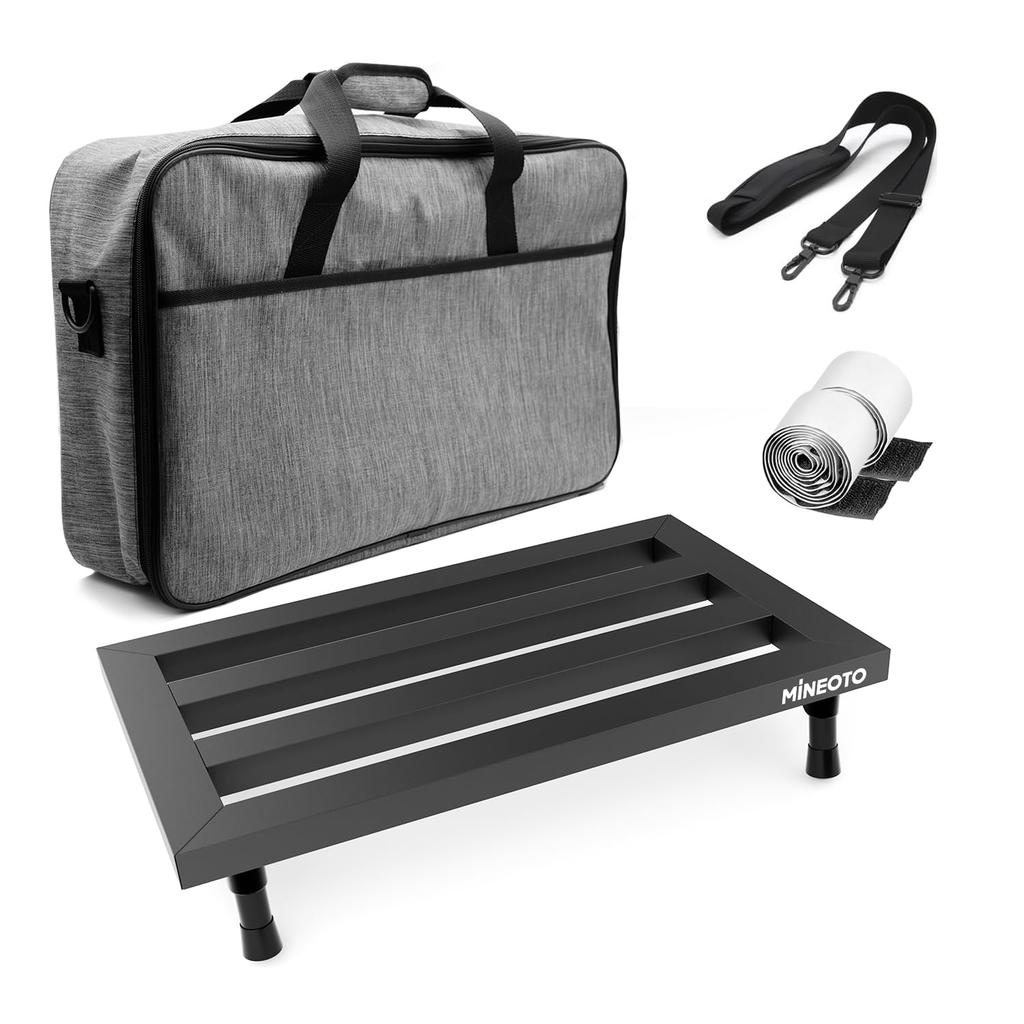 Aluminum Effects Pedal Board with Velcro Closure and Bag Alloy, Ultra-Lightweight 0.78kg (50.5x30.5cm)