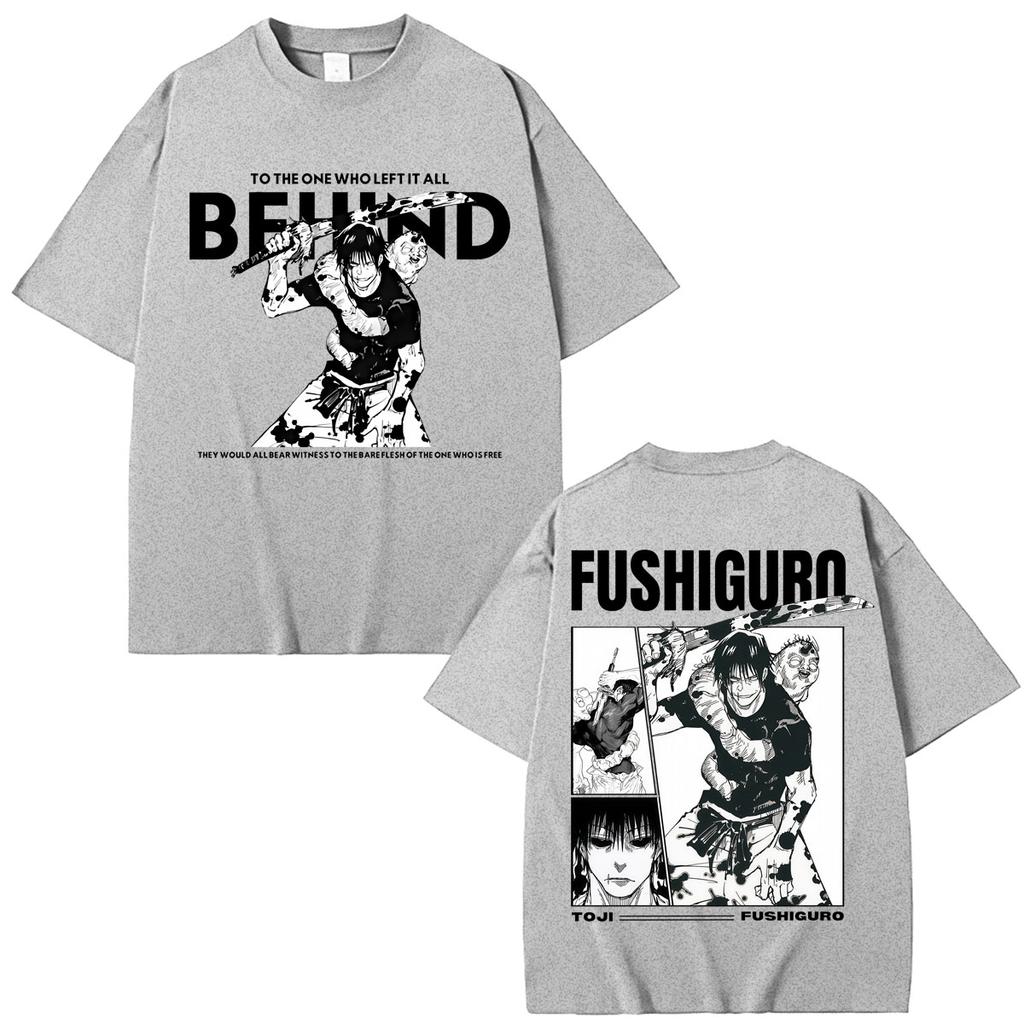 Anime Jujutsu Kaisen Fushiguro Toji Retro Tshirts Unisex Women Harajuku Unisexga Short Sleeve Oversized Fashion Casual Cotton T Shirt