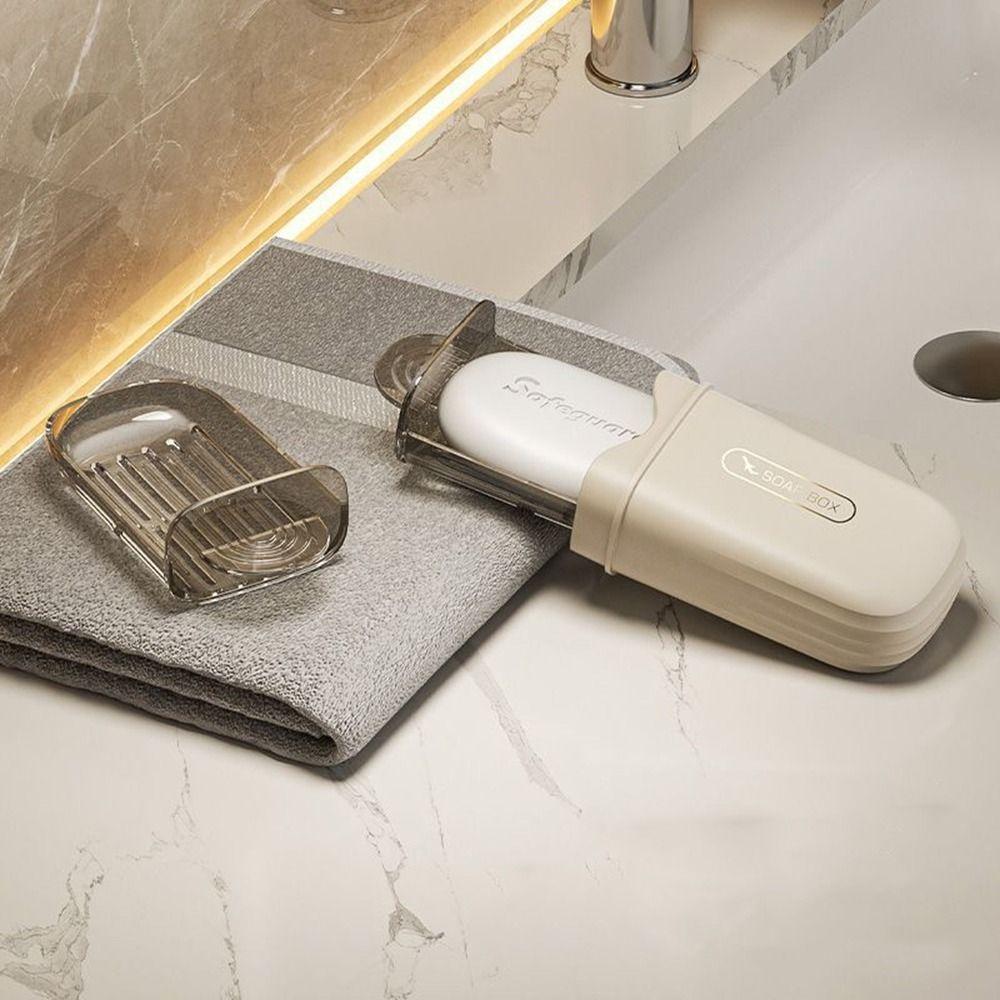 

Plastic Travel Soap Box Waterproof Draining Soap Box Stylish Soap Container for Bathroom