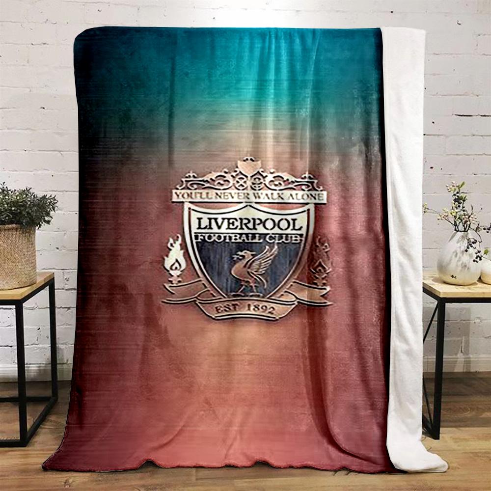 Liverpool FC Crest Design Blanket Flannel Blanket for Bedroom, Living Room, Sofa, and Nap Sofas.