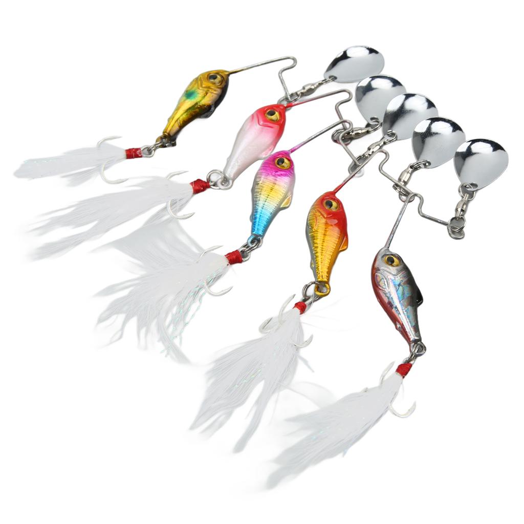 5 STÜCKE Angeln Spin VIB Metall Mini Köder 15g Künstlicher Hartköder VIB Löffel Angelköder