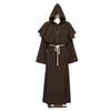 Halloween Cosplay Antikes Kostüm Mittelalterliche Mönchskutte Zaubererkostüm Priesterkostüm Set Rollenspiel