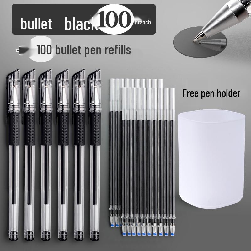 Lot de 200 stylos standard européen 0,5 mm: Stylos à bille à pointe fine à séchage rapide, noir et rouge, pour étudiants.