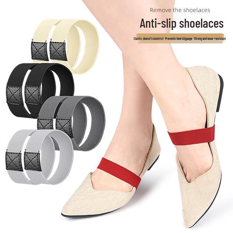 Lacci per scarpe elastici senza lacci da donna: Previene lo scivolamento del tallone, Comodo, Design piatto