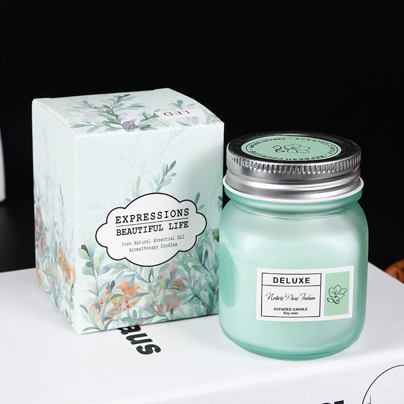 Sealed Jar Glass Aromatherapy Candle Home Creative Fragrance-free Souvenir Candle