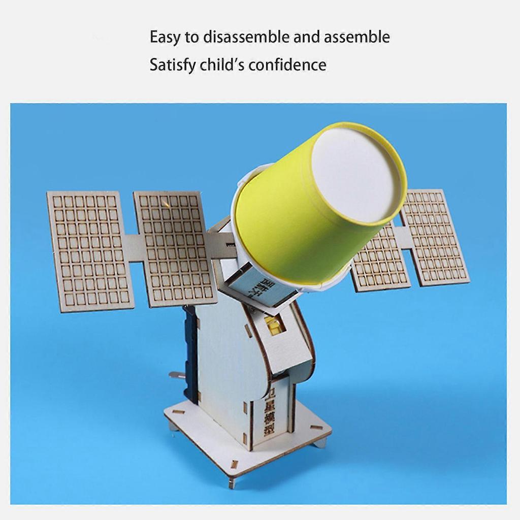 Electric DIY Wooden Space Model Toy, Composite Wood, Battery Powered
