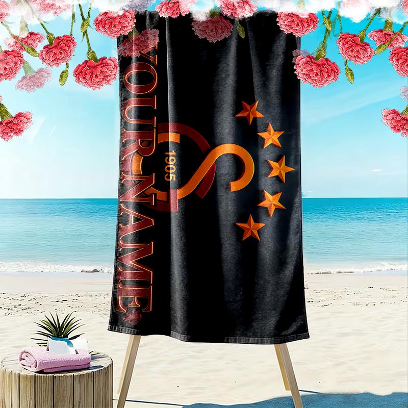 Custom Name,Galatasaray Print Beach Towel, Large Soft Quick Dry Towel for Beach Camping Swimming