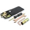 5Pcs Motorcycle Spark Plug Spanner Wrench Socket Tool Kit Aluminum Alloy Repair Pliers Wrenches Screwdrive with Storage Bag