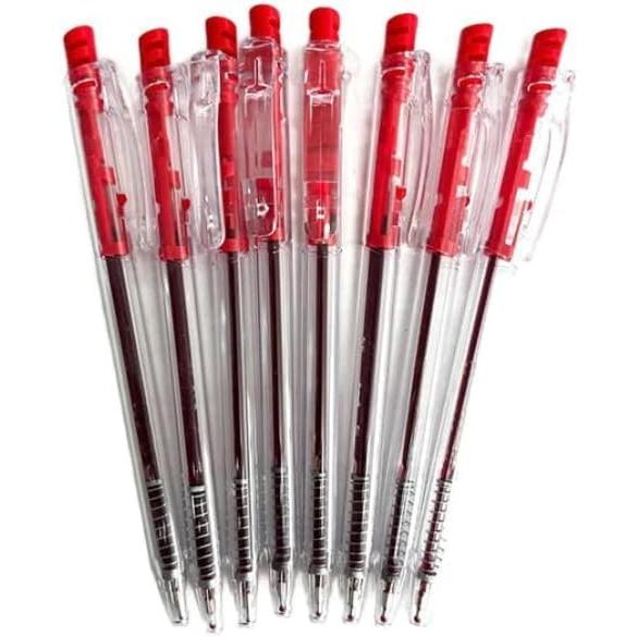 [Levarage] Low viscosity knock ballpoint pen 0.7mm Red 8 pieces 4571207041685