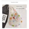 Large capacity hollow knitted bag, fashionable and trendy commuting tote bag, yarn knitted vacation beach bag, single shoulder crossbody bag