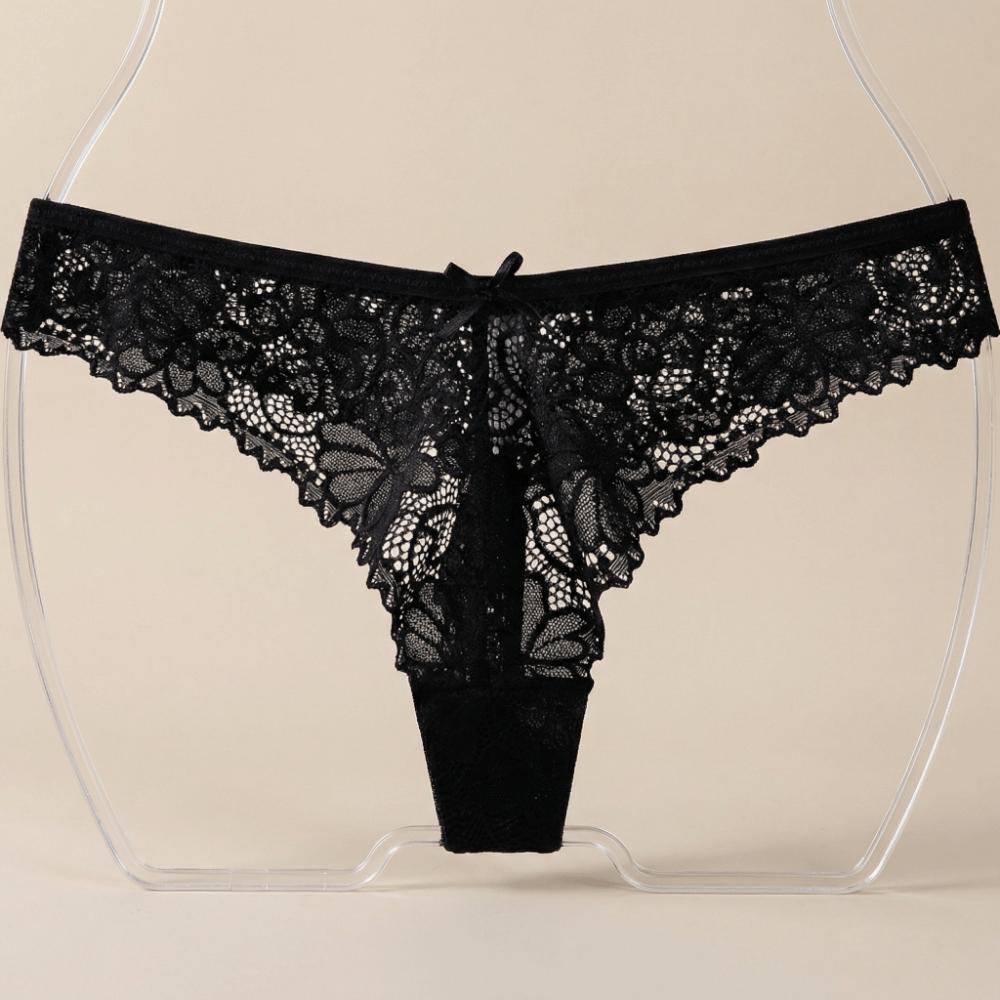 Thong Underwear for Women Low Waist Mesh Lace Briefs Thin Lace Panties Girl