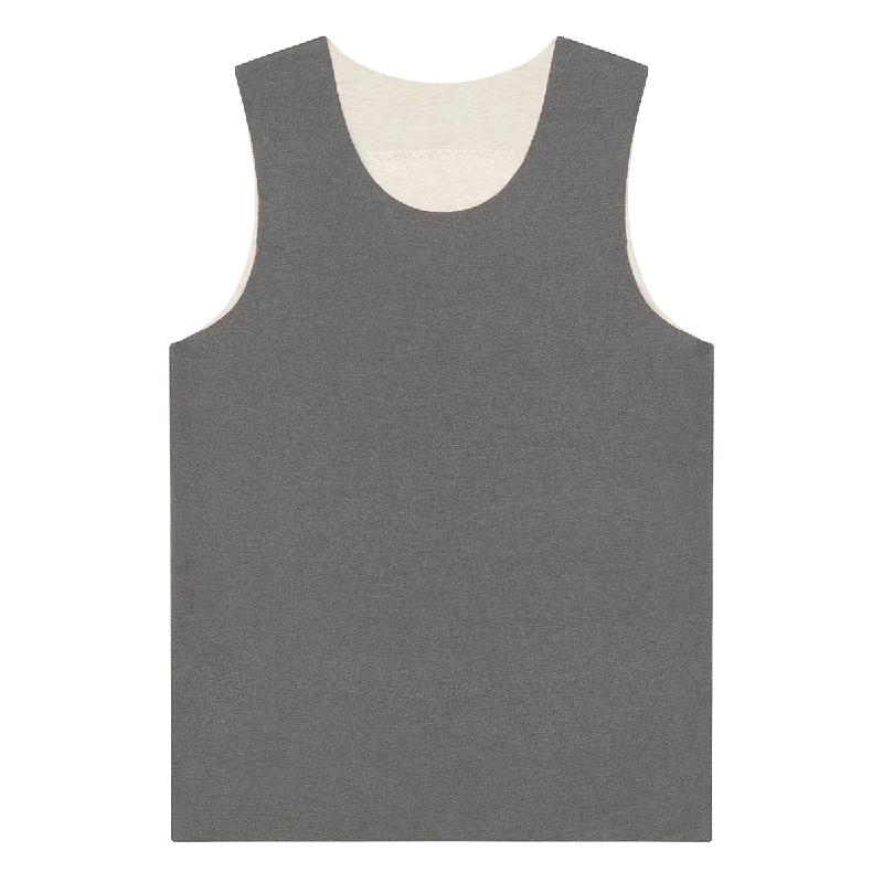 

Yiershuang Men s Seamless Thick Fleece-Lined Wool & Silk Blend Thermal Vest 3XL