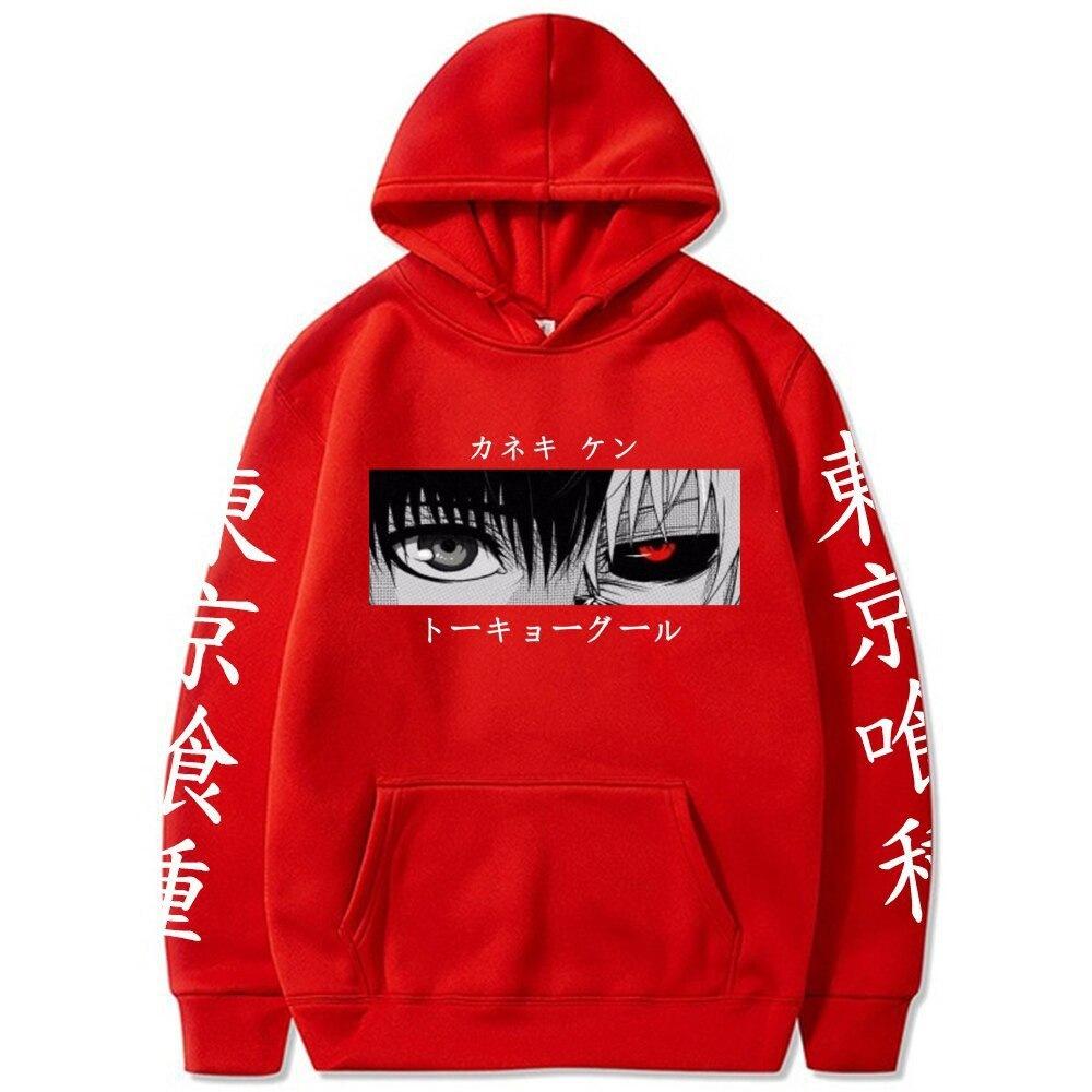 Ghost Graphic Cartoon Japanese Anime Print Pattern Hooded Sweater Male Hoodie Casual Hip-Hop Top