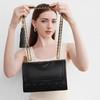 Wow, Custom Leather Chain Small Square Bag, Portable Shoulder Messenger Bag, New Niche Light Luxury Diamond Chain Bag.