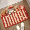 Cartoon Animal Welcome Doormat Cute Cat Dog Bear Entrance Rug Non-Slip Absorbent Floor Mat for Bathroom Bedroom Kitchen Doorway