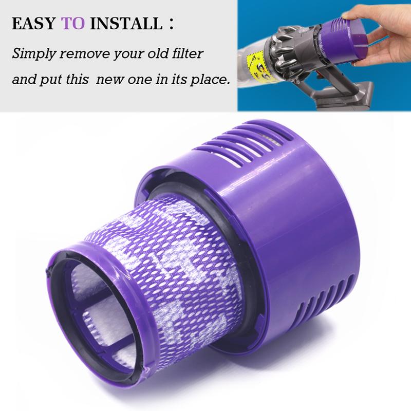 Replacement V10 Filters for Dyson V10 Cyclone Series, V10 Absolute, V10 Animal, V10 Total Clean, SV12, Replace Part No. 969082-0