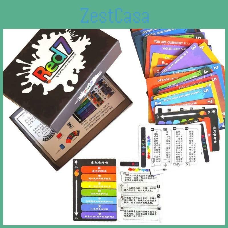 Card Red 7 Board Game Suitable For Daily Party And Family Interaction Members