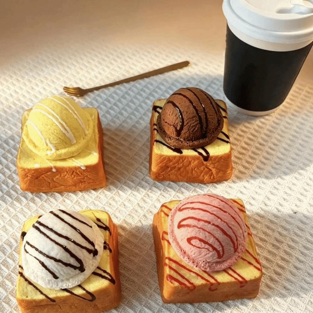 Anxiety Relief Ice Cream Bread Squeeze Toy Creative Slow Rebound Fidget Toy  Children's Gifts