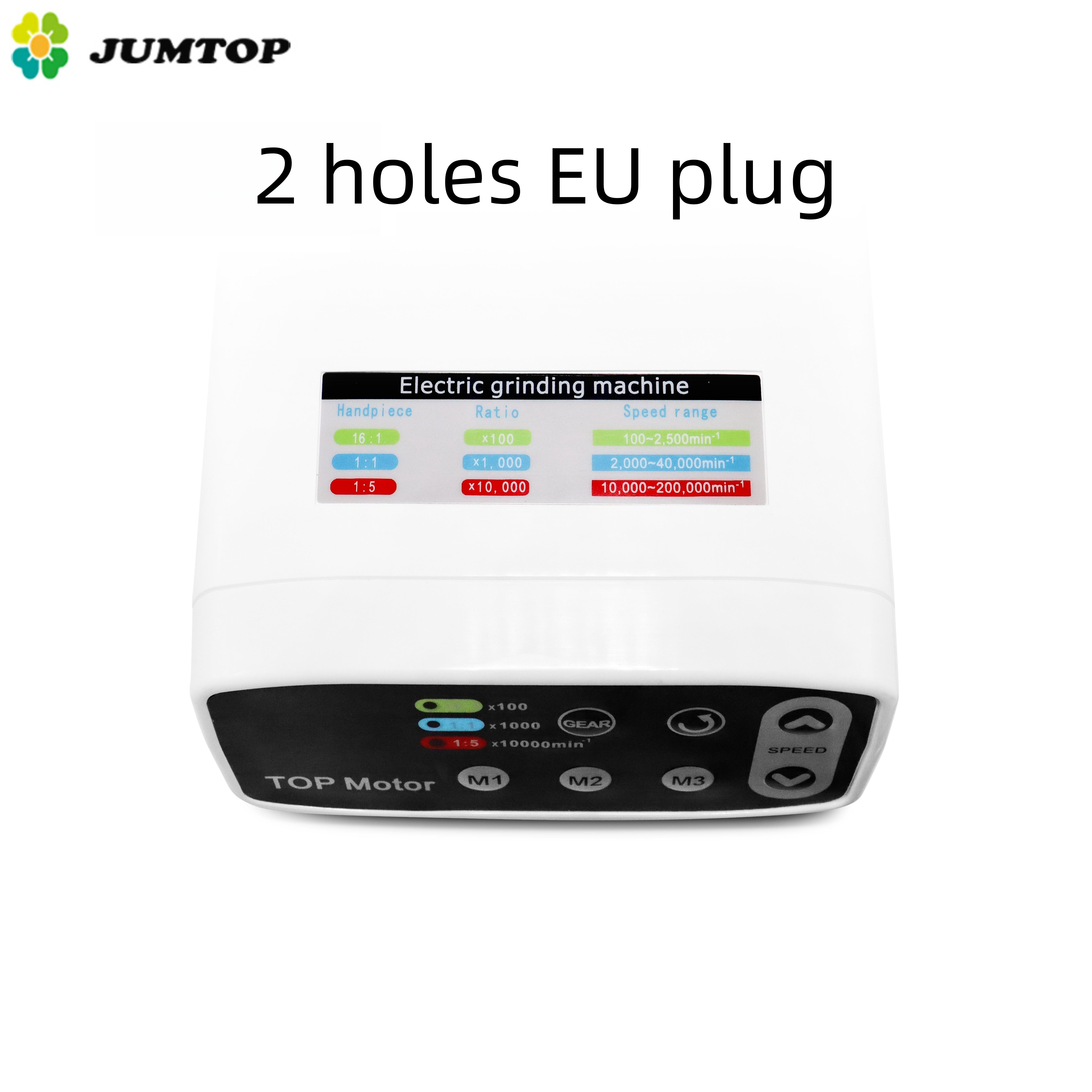 

Стоматологічний клінічний безщітковий світлодіодний мікромотор може працювати з 1:5 1:1 16:1 низькошвидкісний наконечник для стоматолога проти кута 2 holes EU Plug білий